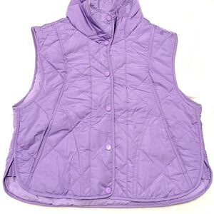 Women’s Purple Quilted Lightweight Vest NWOT size medium